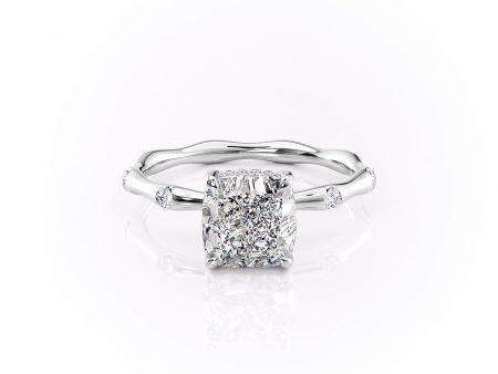 The Samantha Set With A 3 Carat Cushion Lab Diamond Online Sale