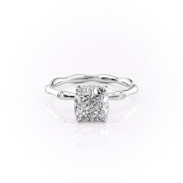 The Samantha Set With A 3 Carat Cushion Lab Diamond Online Sale