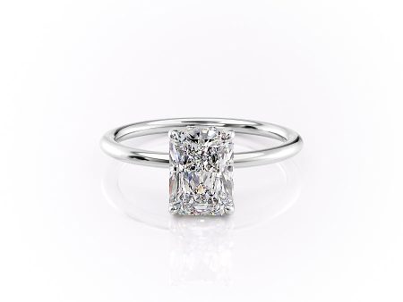 The Sandra Set With A 1 Carat Radiant Lab Diamond For Cheap