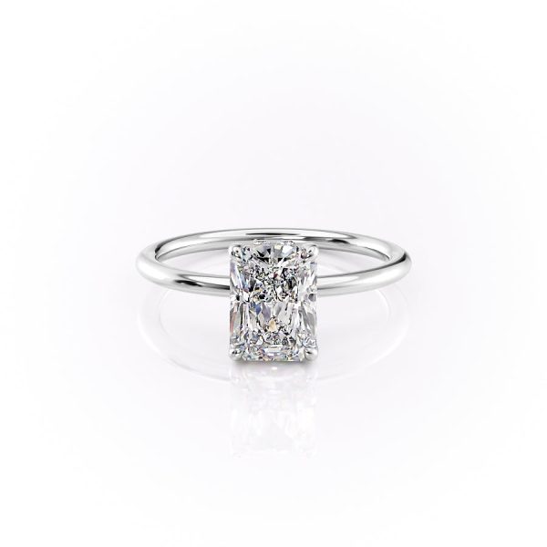 The Sandra Set With A 1 Carat Radiant Lab Diamond For Cheap