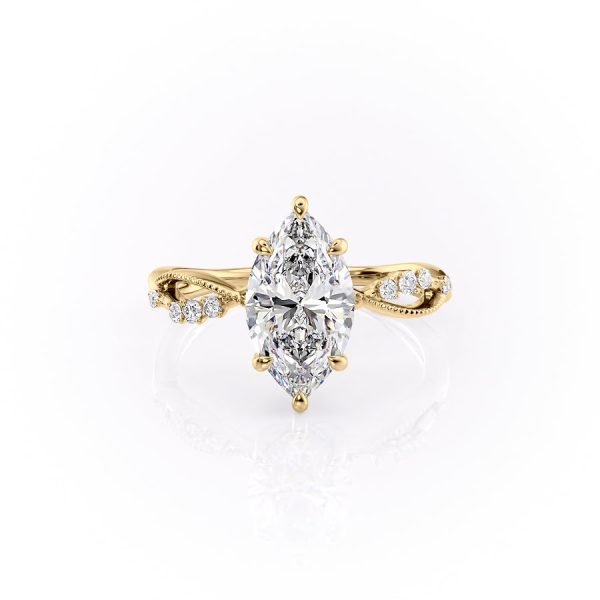 The Daisy Set With A 3 Carat Marquise Lab Diamond Fashion