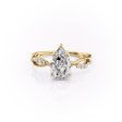 The Daisy Set With A 1.5 Carat Pear Lab Diamond on Sale