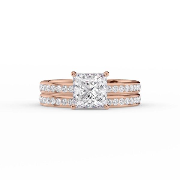 The Marilyn Set With A 2.5 Carat Princess Lab Diamond Online now