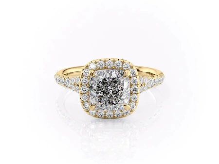 The Miley Set With A 2.5 Carat Cushion Moissanite Online Sale