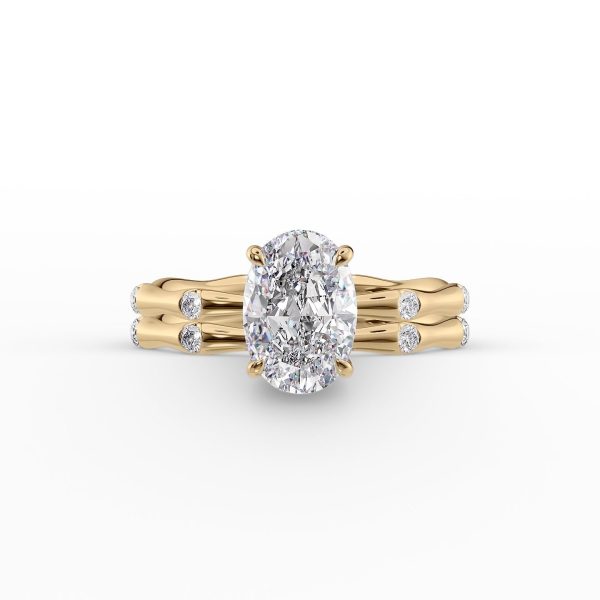 The Samantha Set With A 2.5 Carat Oval Lab Diamond Cheap