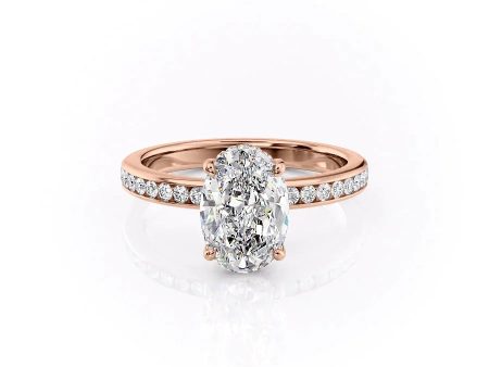 The Marilyn Set With A 2.5 Carat Oval Lab Diamond Cheap