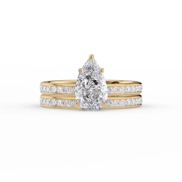 The Marilyn Set With A 1 Carat Pear Lab Diamond Discount