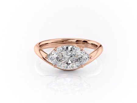 The Berta Set With A 1.5 Carat Marquise Lab Diamond Cheap