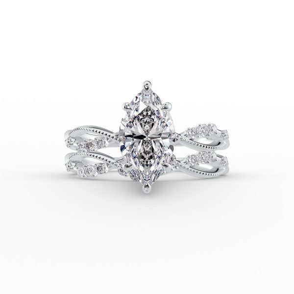 The Daisy Set With A 3 Carat Marquise Lab Diamond Online