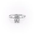 The Nicole Set With A 3 Carat Elongated Cushion Lab Diamond Hot on Sale