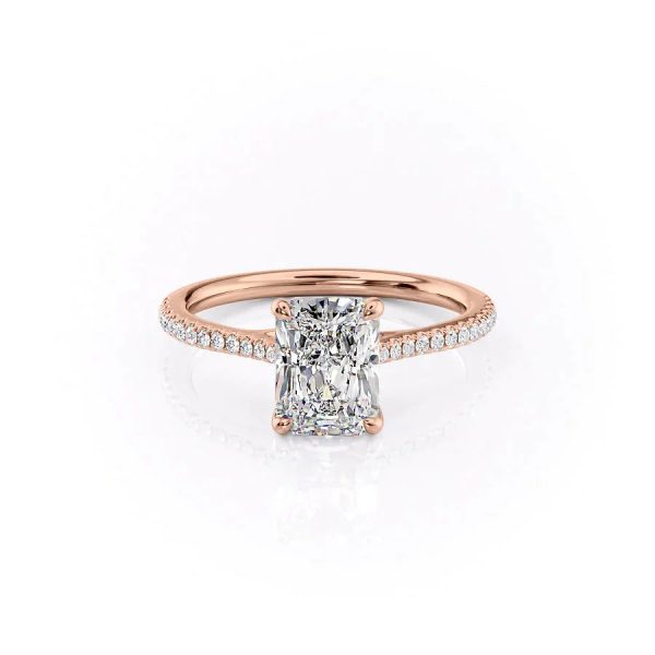 The Pave Lexie Set With A 1 Carat Radiant Lab Diamond Online