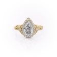 The Halo Stephanie Set With A 2.5 Carat Pear Lab Diamond Sale