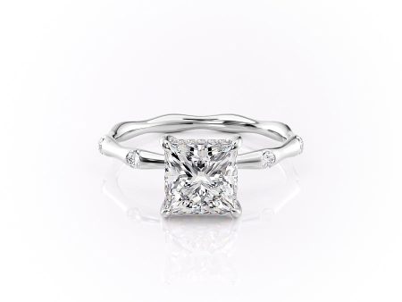 The Samantha Set With A 1.5 Carat Princess Lab Diamond For Cheap