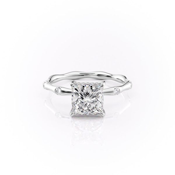 The Samantha Set With A 1.5 Carat Princess Lab Diamond For Cheap