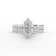 The Marilyn Set With A 1.5 Carat Marquise Lab Diamond on Sale