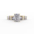 The Patricia Set With A 2 Carat Radiant Lab Diamond Cheap