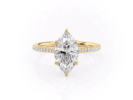 The Pave Lexie Set With A 2 Carat Marquise Lab Diamond Cheap