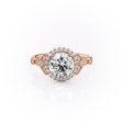 The Halo Stephanie Set With A 2 Carat Round Lab Diamond Hot on Sale