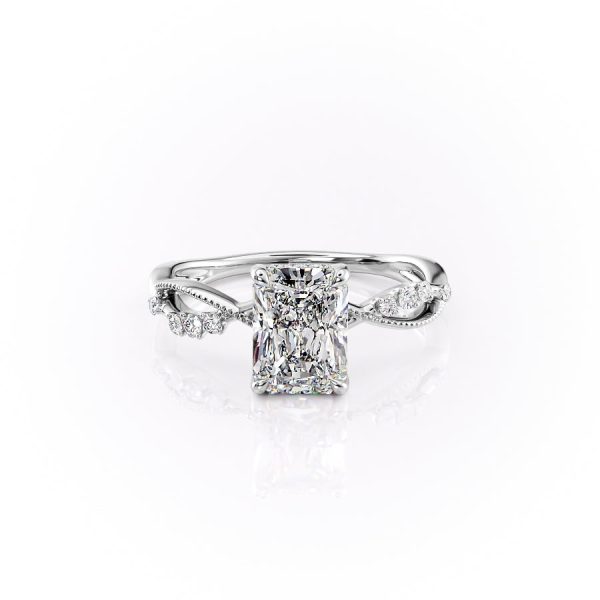 The Daisy Set With A 3 Carat Radiant Lab Diamond Cheap