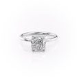 The Sandra Set With A 2.5 Carat Cushion Lab Diamond For Sale