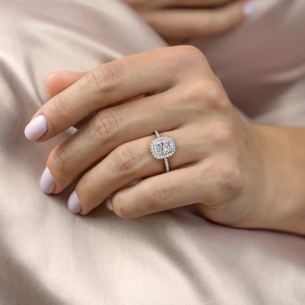 The Michelle Set With A 2.5 Carat Elongated Cushion Moissanite Discount