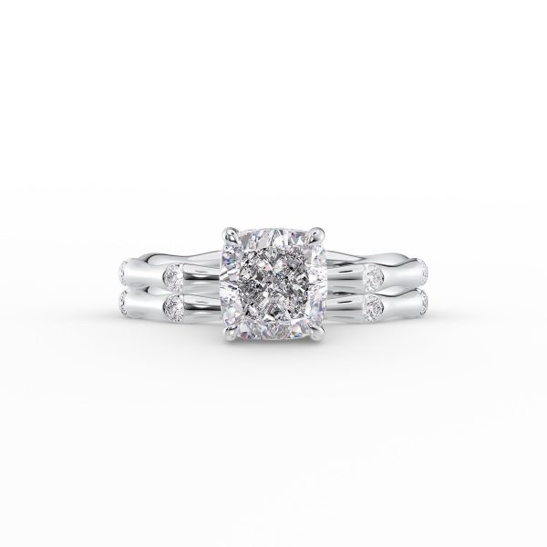 The Samantha Set With A 1 Carat Cushion Lab Diamond Online Hot Sale