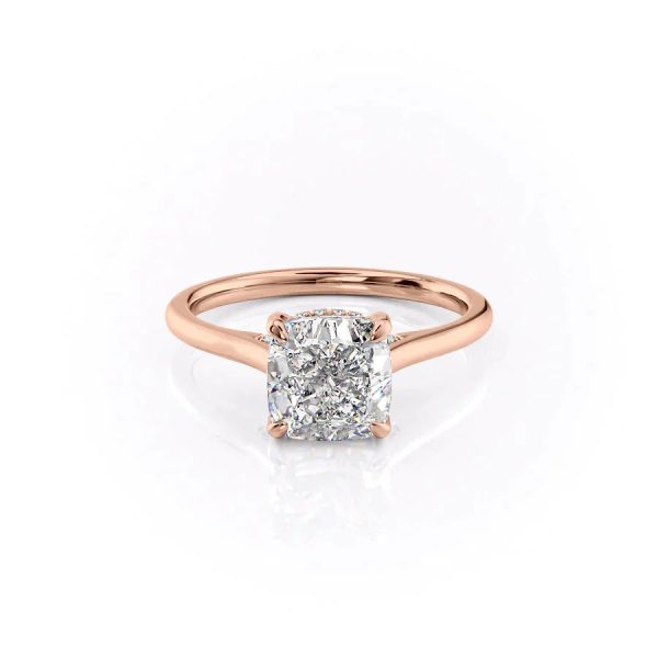 The Natalie Set With A 3.5 Carat Cushion Moissanite on Sale