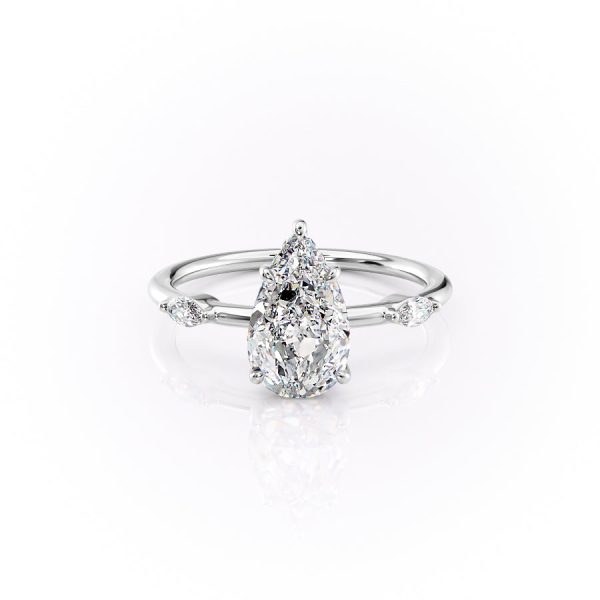 The Nicole Set With A 1.5 Carat Pear Lab Diamond Online