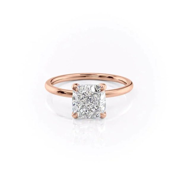 The Nelly Set With A 1 Carat Cushion Moissanite Hot on Sale