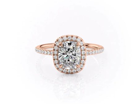 The Michelle Set With A 4 Carat Elongated Cushion Moissanite Hot on Sale