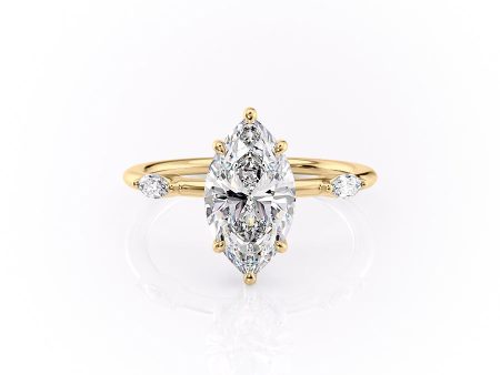 The Nicole Set With A 2 Carat Marquise Lab Diamond For Cheap